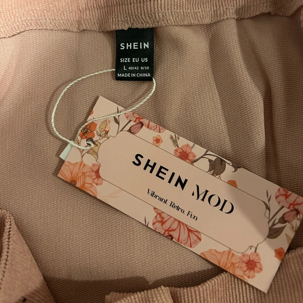 Corduroy Pink Button Up Mini Skirt - Picture 4 of 4
